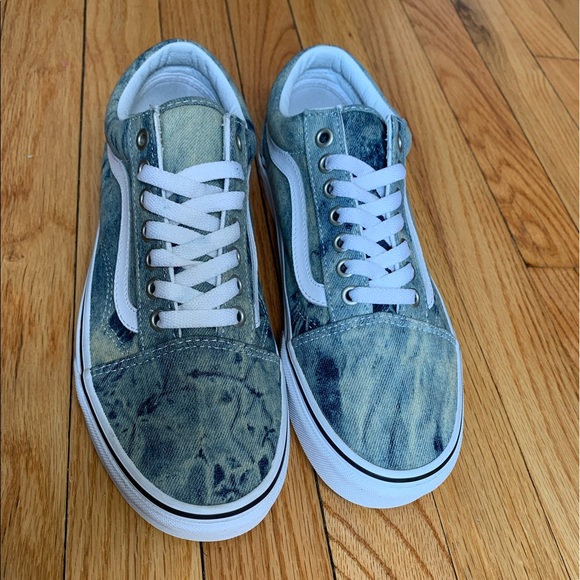 bleached denim vans